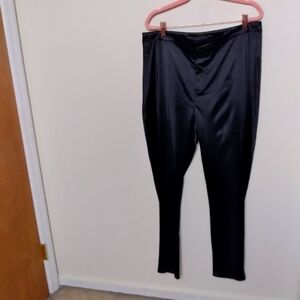 Bar III Black Satin High Rise Skinny Neutral Dressy Pants Size XXL